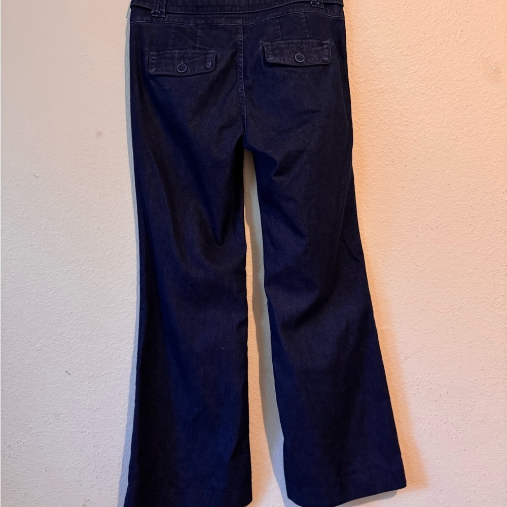 Banana Republic Women’s Navy Blue High Waist Button Front Pants Size 4 Stretch - Picture 4 of 5